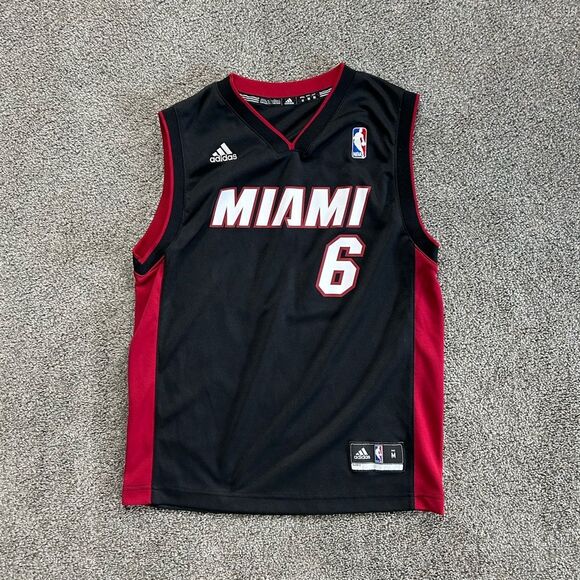 Adidas NBA LeBron James Miami Heat Jersey Youth size Medium 10-12 - Picture 2 of 9